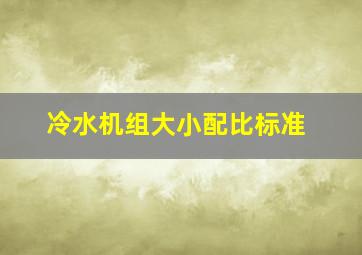 冷水机组大小配比标准