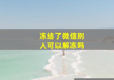 冻结了微信别人可以解冻吗