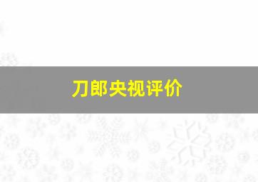 刀郎央视评价