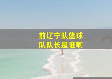 前辽宁队篮球队队长是谁啊