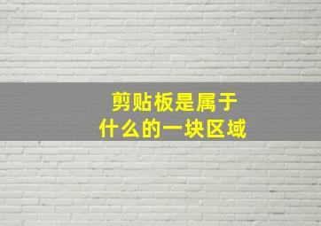 剪贴板是属于什么的一块区域