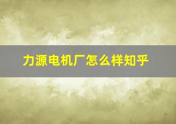 力源电机厂怎么样知乎