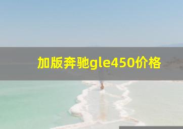 加版奔驰gle450价格