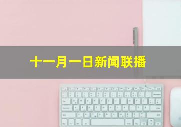 十一月一日新闻联播