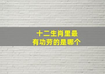 十二生肖里最有功劳的是哪个