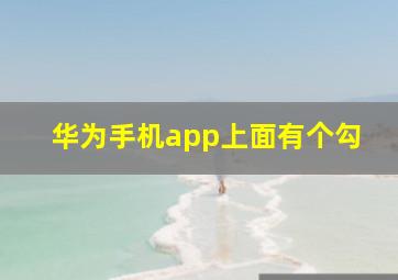 华为手机app上面有个勾