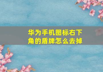 华为手机图标右下角的盾牌怎么去掉