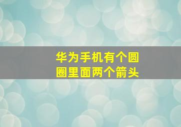 华为手机有个圆圈里面两个箭头