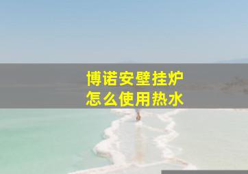 博诺安壁挂炉怎么使用热水