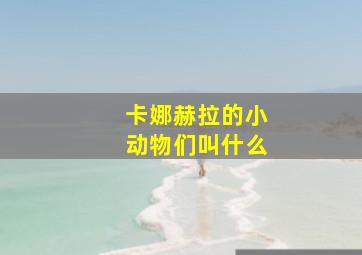 卡娜赫拉的小动物们叫什么