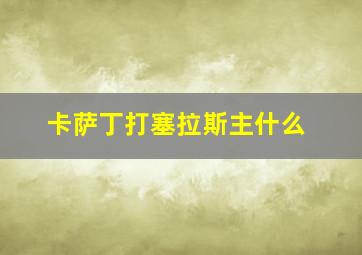 卡萨丁打塞拉斯主什么