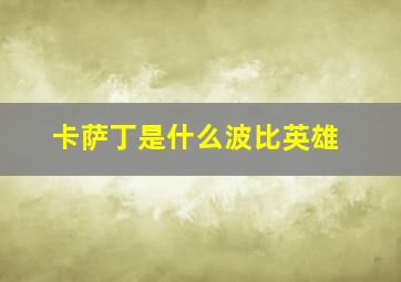 卡萨丁是什么波比英雄