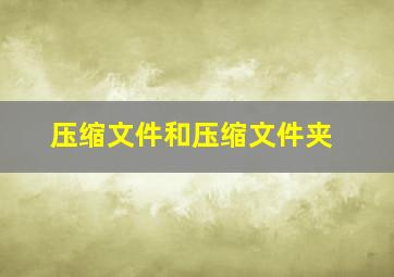 压缩文件和压缩文件夹