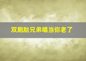 双胞胎兄弟唱当你老了