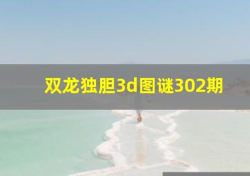 双龙独胆3d图谜302期