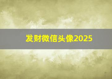 发财微信头像2025