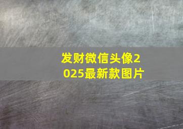 发财微信头像2025最新款图片