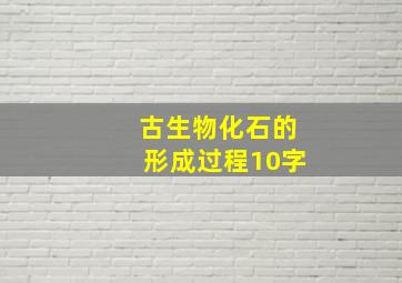 古生物化石的形成过程10字