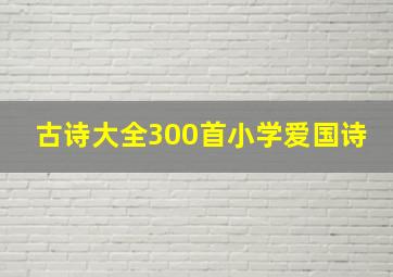 古诗大全300首小学爱国诗