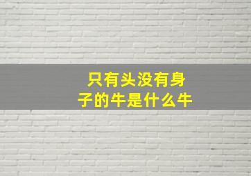 只有头没有身子的牛是什么牛