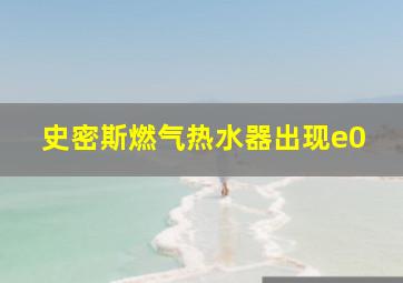 史密斯燃气热水器出现e0