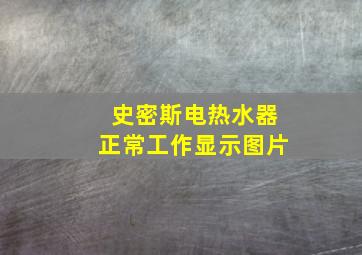 史密斯电热水器正常工作显示图片