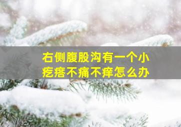 右侧腹股沟有一个小疙瘩不痛不痒怎么办