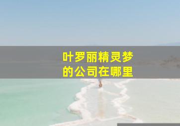 叶罗丽精灵梦的公司在哪里