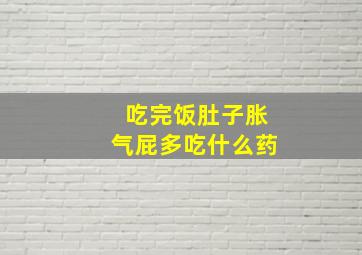 吃完饭肚子胀气屁多吃什么药