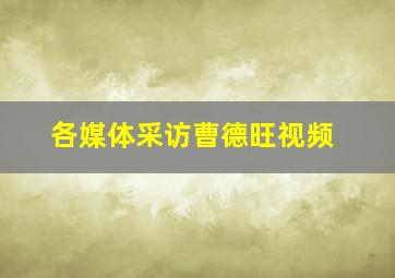 各媒体采访曹德旺视频