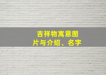 吉祥物寓意图片与介绍、名字