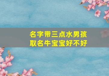 名字带三点水男孩取名牛宝宝好不好