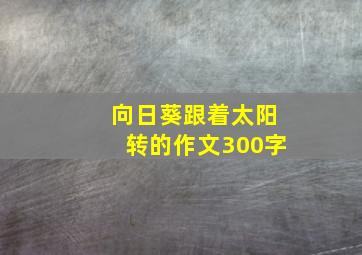 向日葵跟着太阳转的作文300字