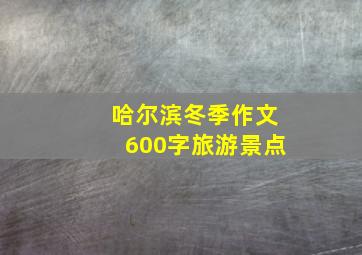 哈尔滨冬季作文600字旅游景点