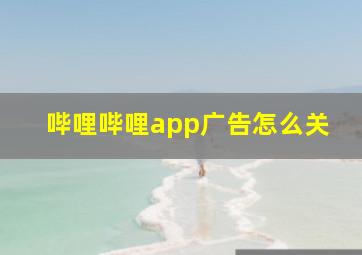 哔哩哔哩app广告怎么关