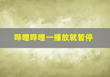 哔哩哔哩一播放就暂停