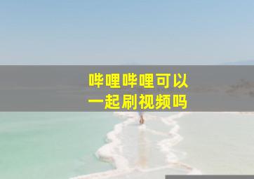 哔哩哔哩可以一起刷视频吗