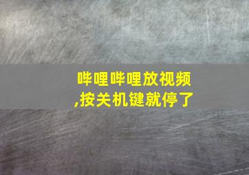 哔哩哔哩放视频,按关机键就停了