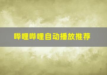 哔哩哔哩自动播放推荐