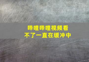 哔哩哔哩视频看不了一直在缓冲中