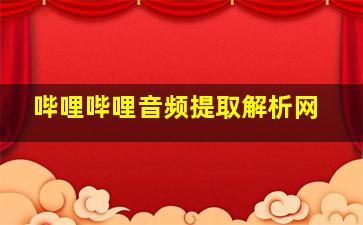 哔哩哔哩音频提取解析网