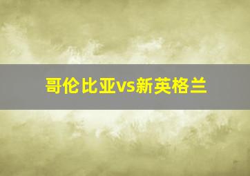 哥伦比亚vs新英格兰