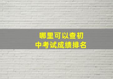 哪里可以查初中考试成绩排名