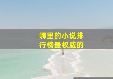 哪里的小说排行榜最权威的