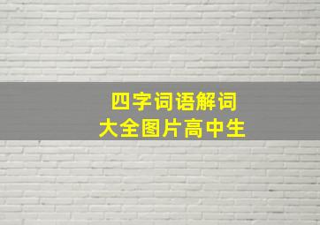 四字词语解词大全图片高中生