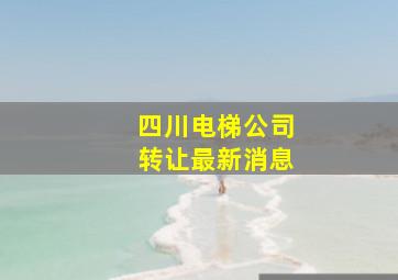 四川电梯公司转让最新消息