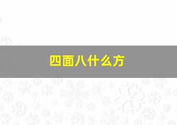 四面八什么方