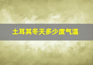 土耳其冬天多少度气温