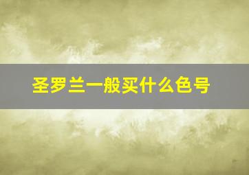 圣罗兰一般买什么色号