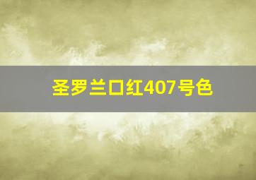 圣罗兰口红407号色